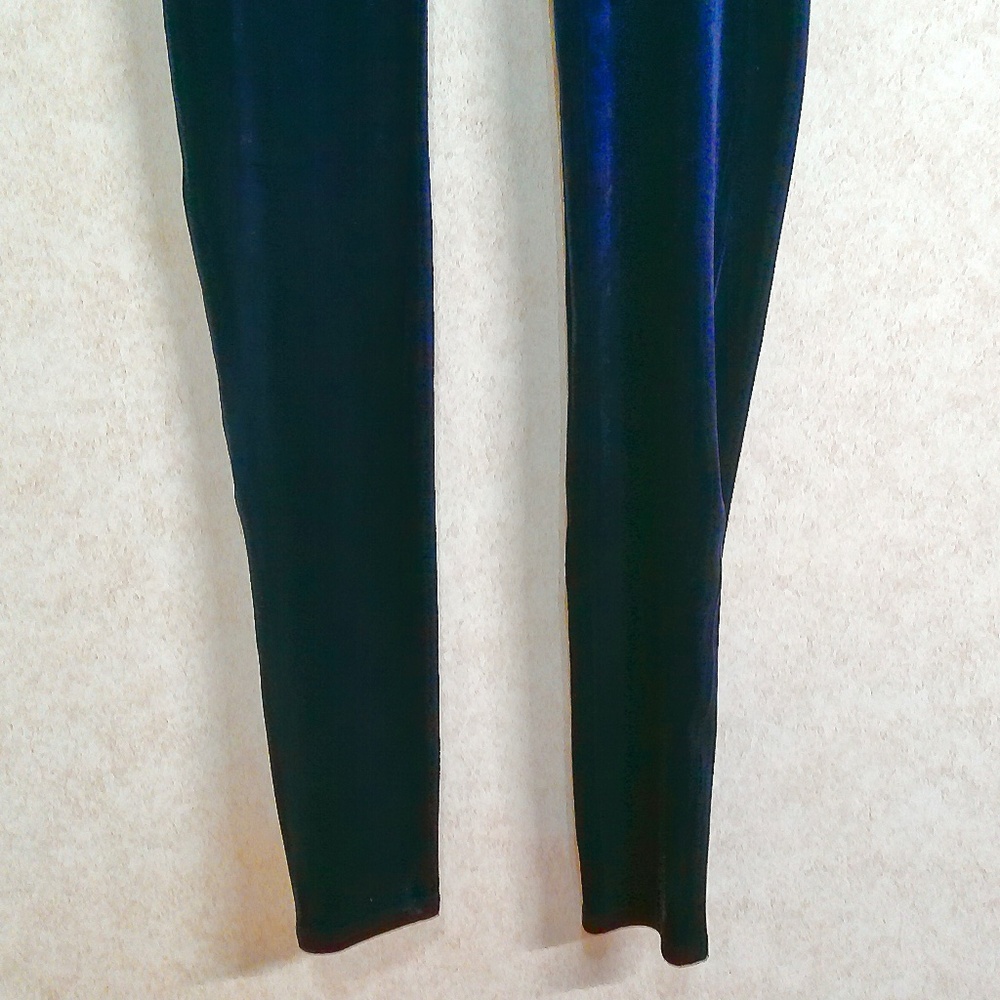 NWT Spanx Royal Blue Velvety Leggings Yoga Waist Lined Size Large - Picture 3 of 8